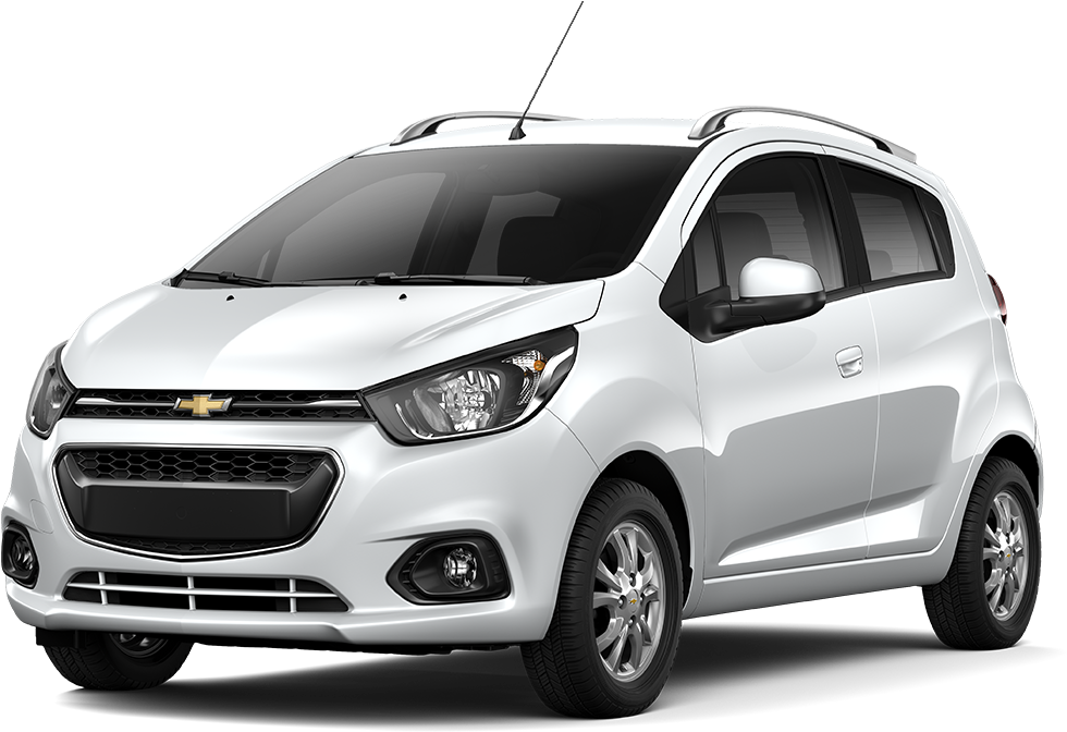 White Chevrolet Spark Isolated PNG