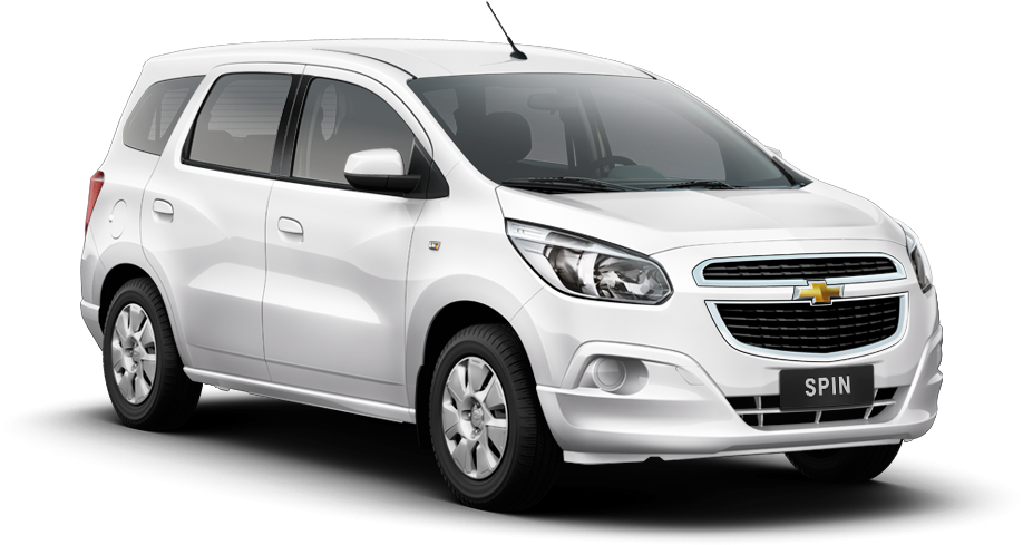 White Chevrolet Spin M P V Side View PNG