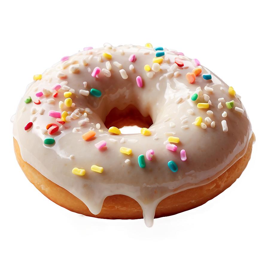 White Chocolate Donut Png Qco86 PNG