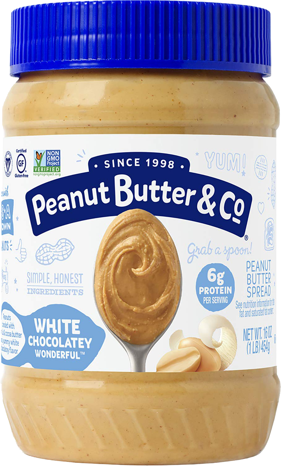 White Chocolate Wonderful Peanut Butter Jar PNG