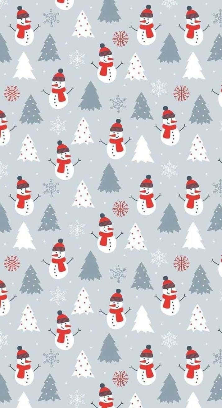 Oplev magien ved vinteren med et hvidt jule iPhone tapet. Wallpaper