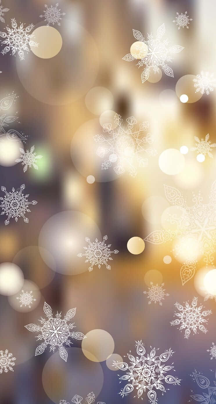 Fondode Navidad Con Copos De Nieve Fondo de pantalla