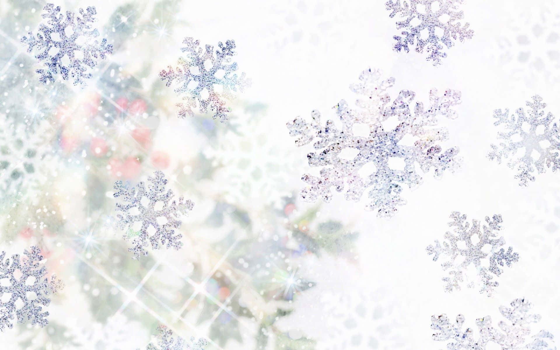 Enchanting White Christmas Scenery Wallpaper
