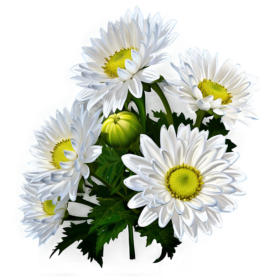 White Chrysanthemums Flowers Png 63 PNG