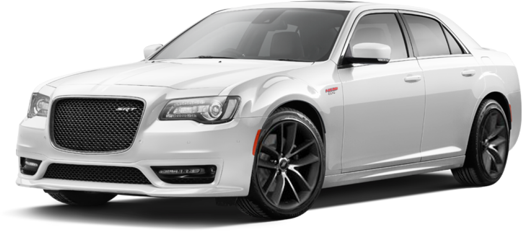 White Chrysler300 S Side View PNG
