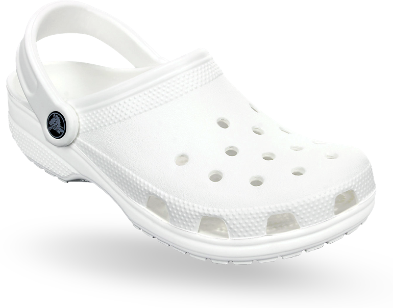 White Classic Croc Sandal PNG