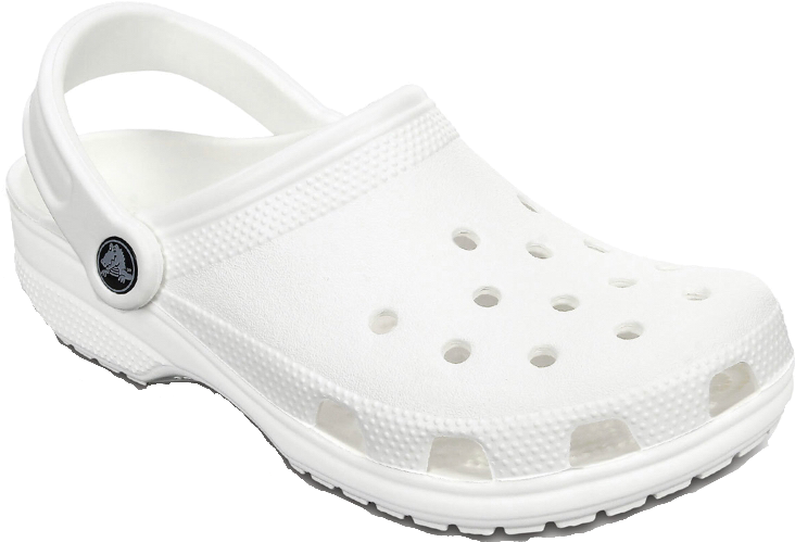 White Classic Croc Sandal PNG