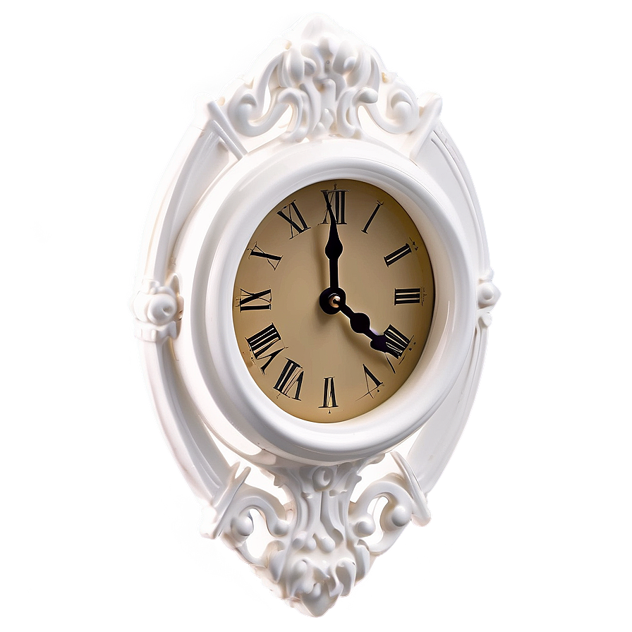 White Clock With Pendulum Png Aqe77 PNG