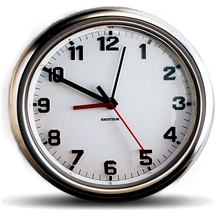 White Clock With Second Hand Png Xbn62 PNG