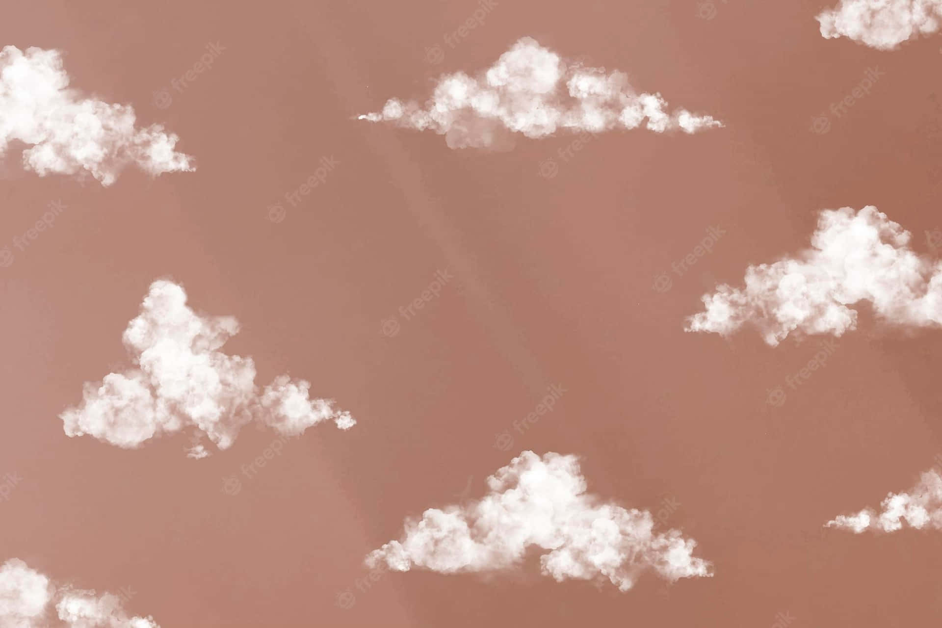 Bright White Clouds in the Distant Blue Sky Wallpaper