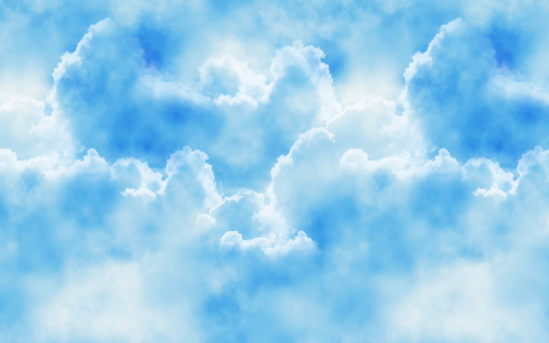 Fluffy White Clouds Sky Wallpaper