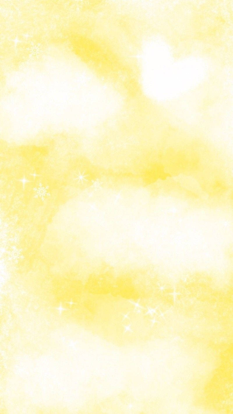 White Clouds On Plain Yellow Sky Wallpaper