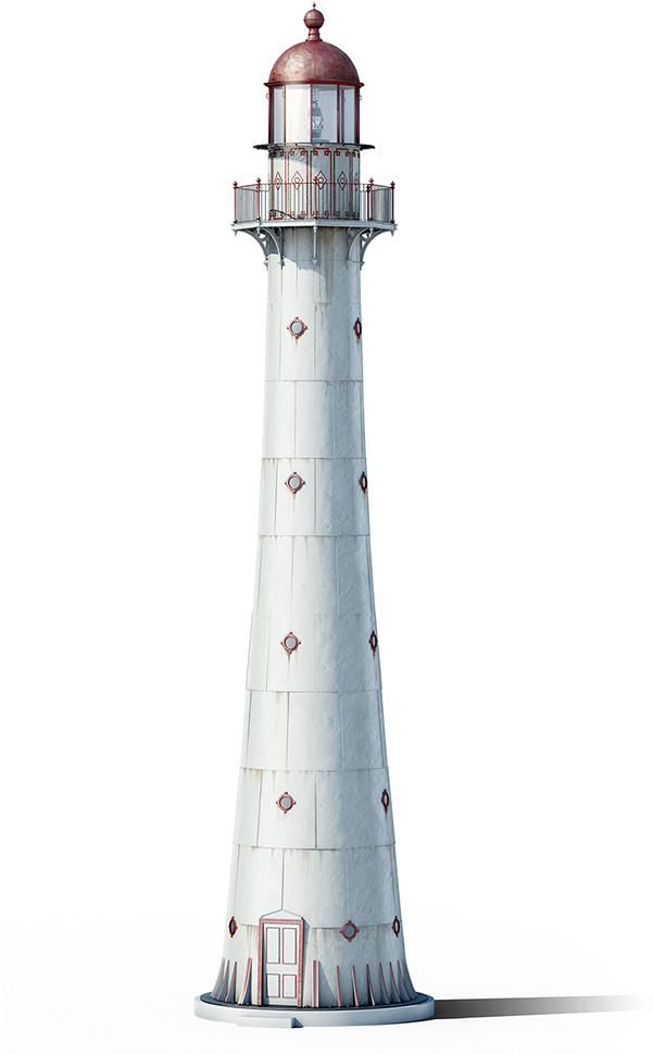 White Coastal Lighthouse PNG