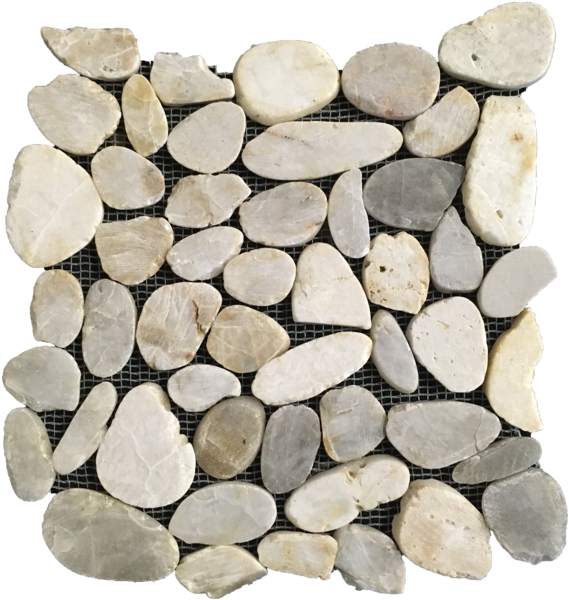 White Cobblestone Texture Background PNG