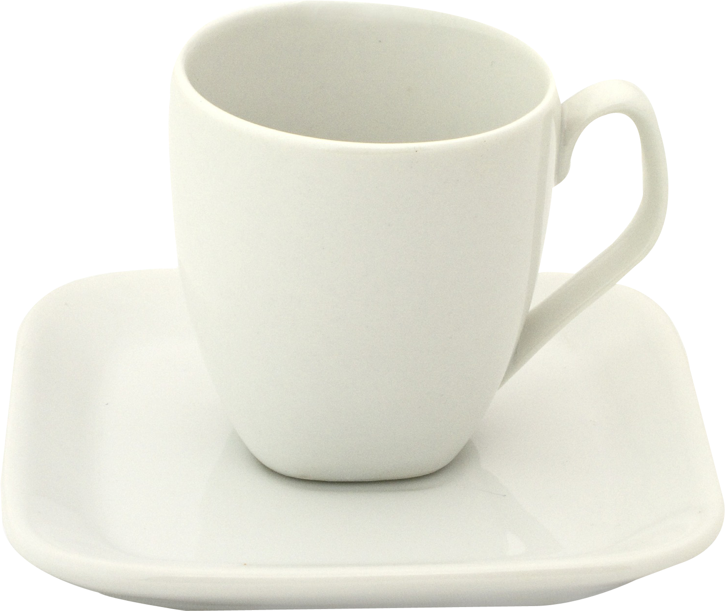 White Coffee Cupand Saucer PNG