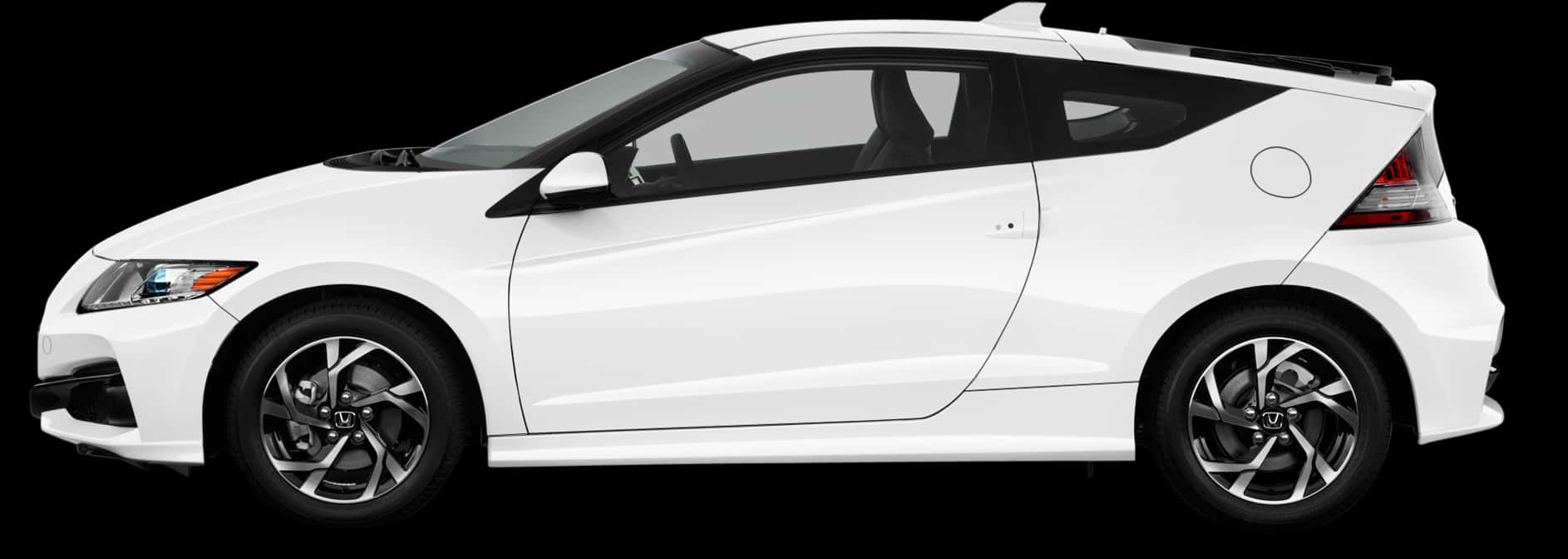 White Compact Coupe Side View PNG