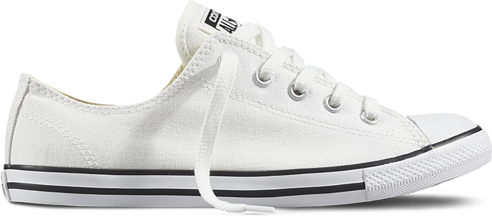 White Converse Chuck Taylor All Star Low Top PNG