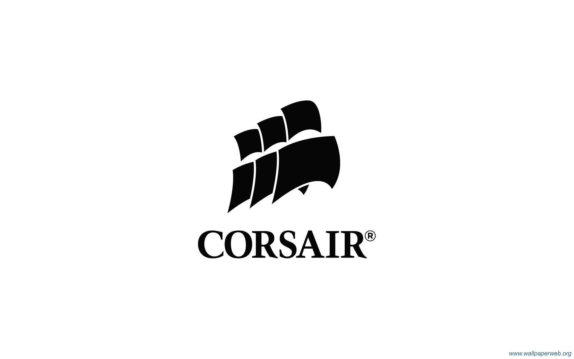 The White Corsair Logo Wallpaper