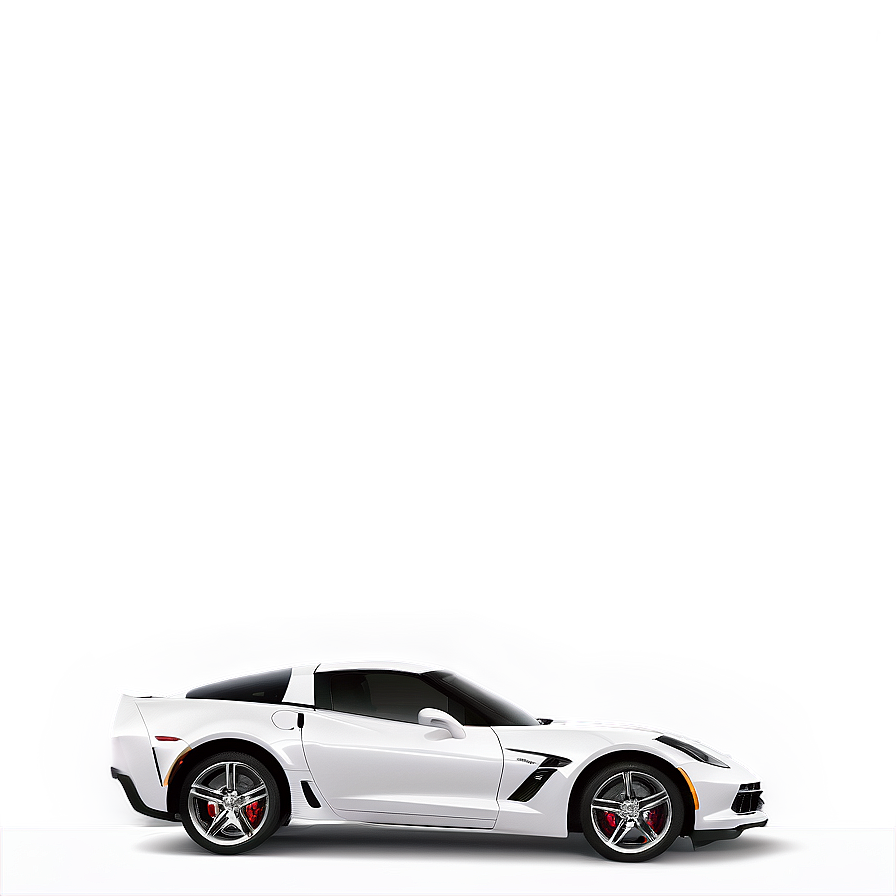 White Corvette Png 06252024 PNG