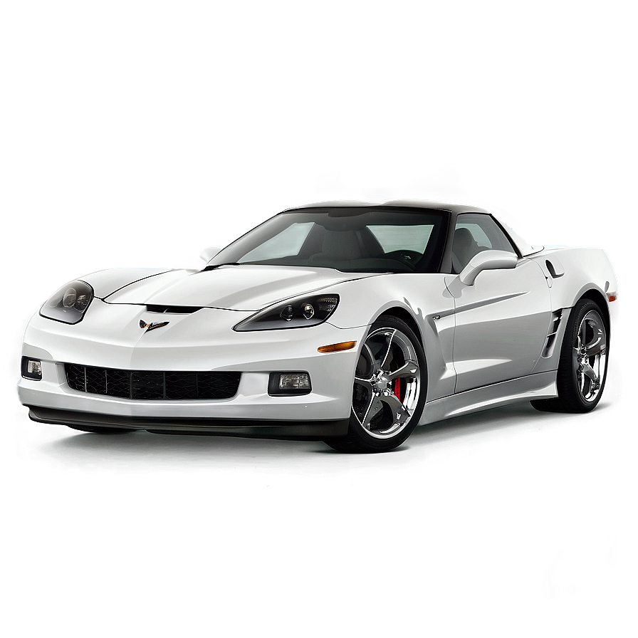 White Corvette Png 06252024 PNG