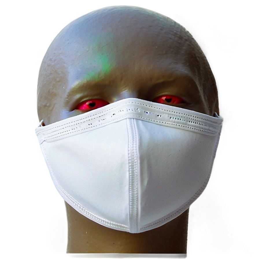 White Covid Mask Png 06122024 PNG