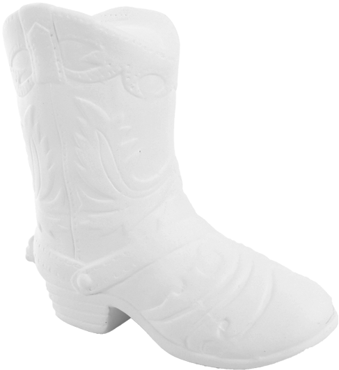 White Cowboy Boot Graphic PNG