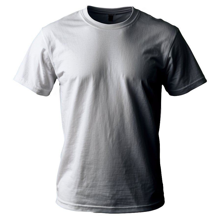 White Crew Neck T-shirt Mockup Png 2 PNG