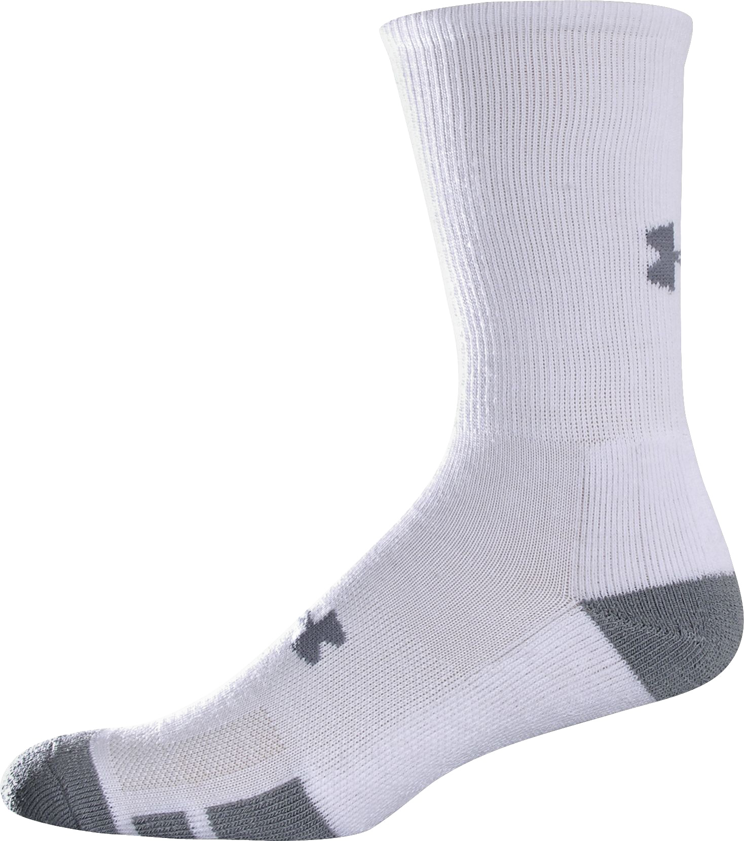 White Crew Sockwith Grey Accents PNG