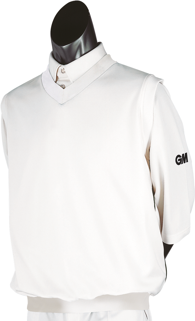 White Cricket Polo Shirt Mannequin PNG
