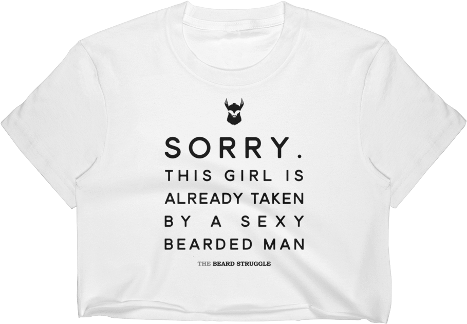 White Crop Top Bearded Man Message PNG