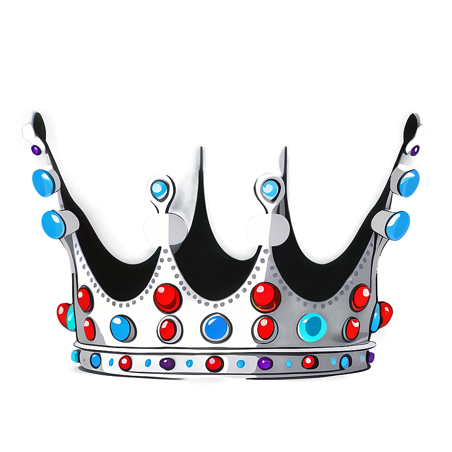 White Crown Cartoon Png Mbc PNG