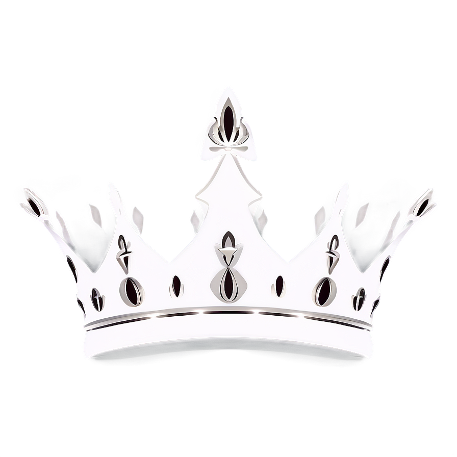 White Crown Vector Png 06252024 PNG