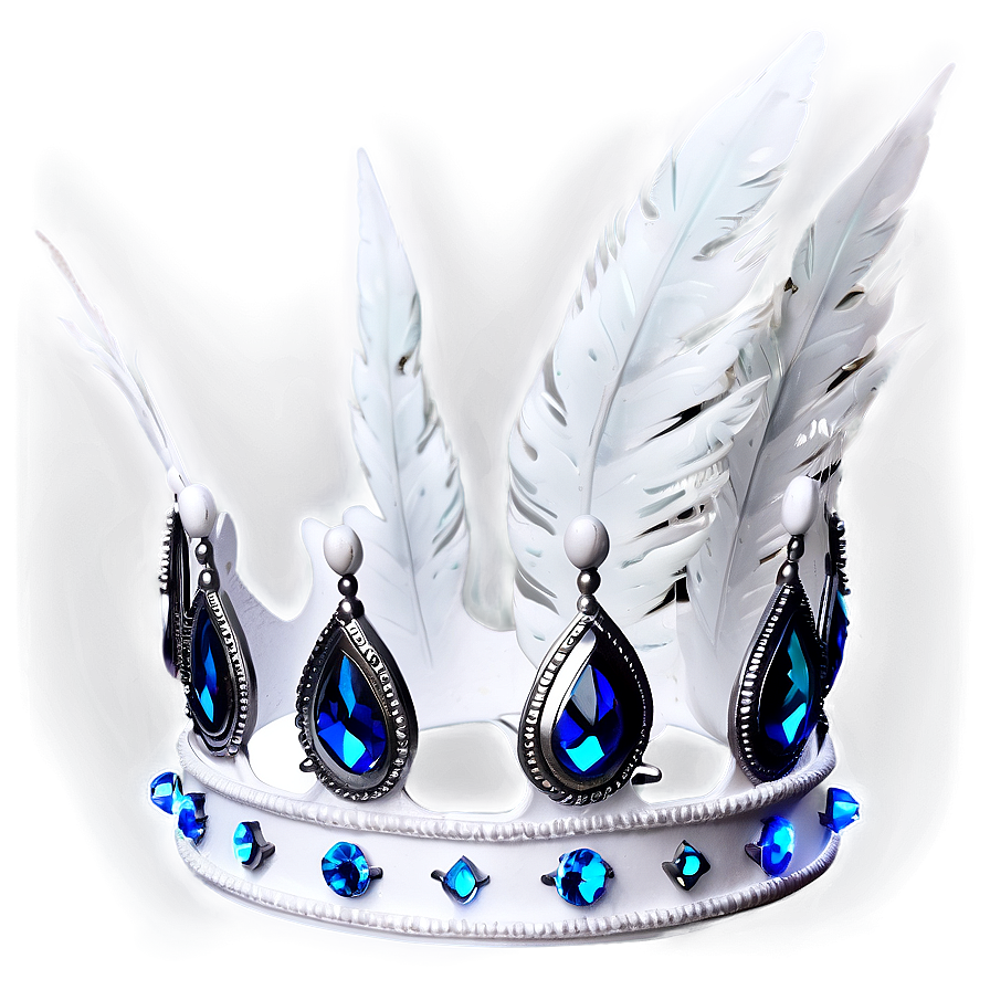 White Crown With Feathers Png Jgm PNG