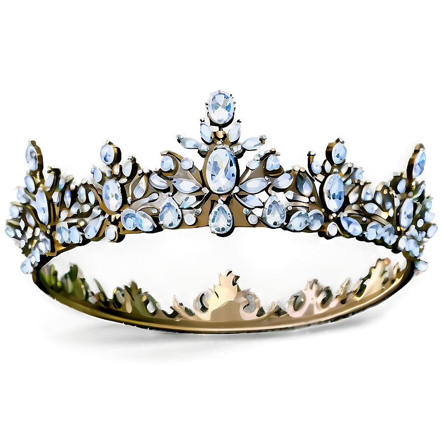White Crown With Gems Png Mpm26 PNG