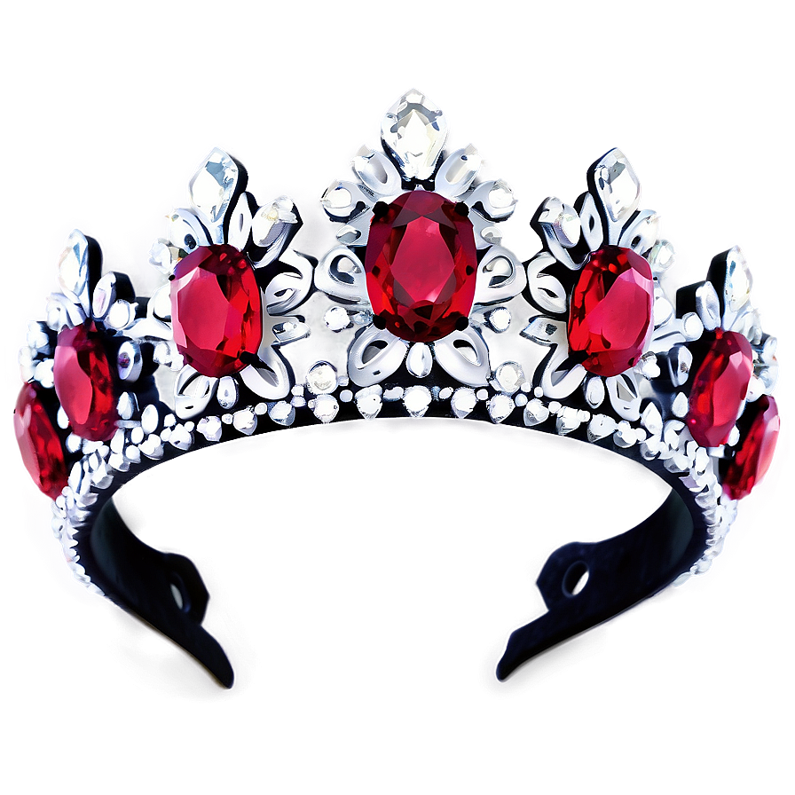 White Crown With Rubies Png 06252024 PNG
