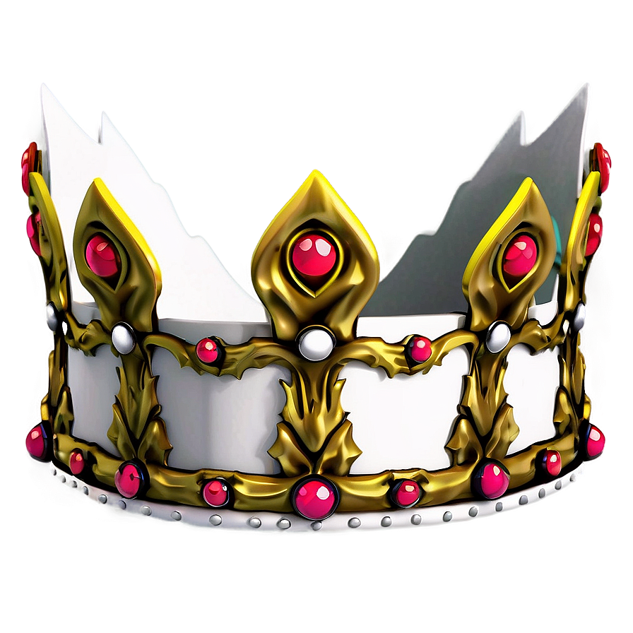 White Crown With Scrolls Png Nkw32 PNG