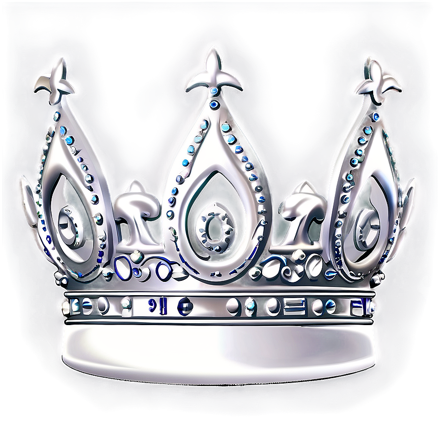 White Crown With Scrolls Png Qtp2 PNG