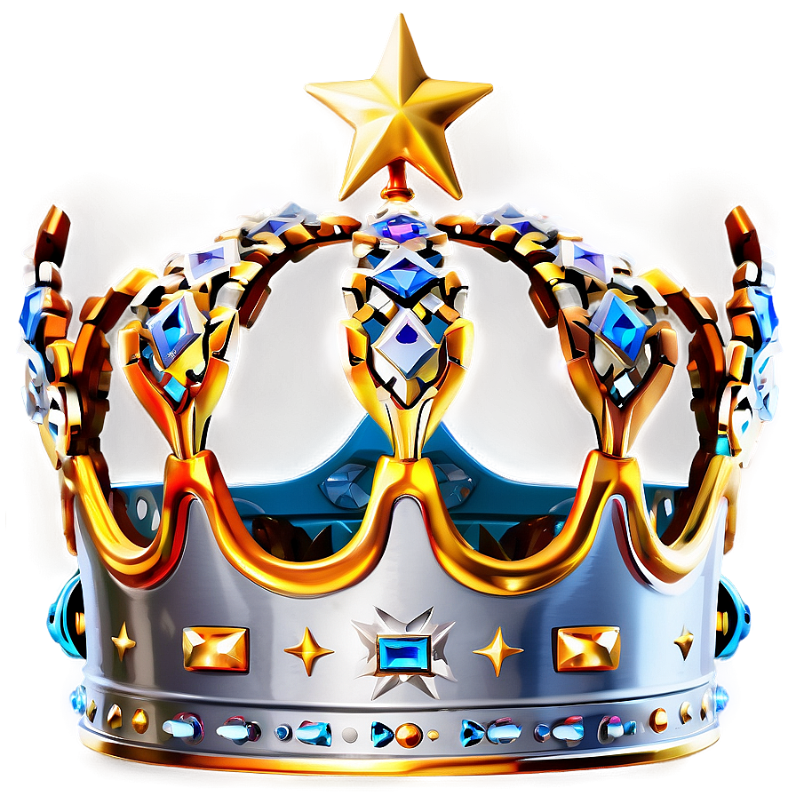 White Crown With Stars Png 61 PNG