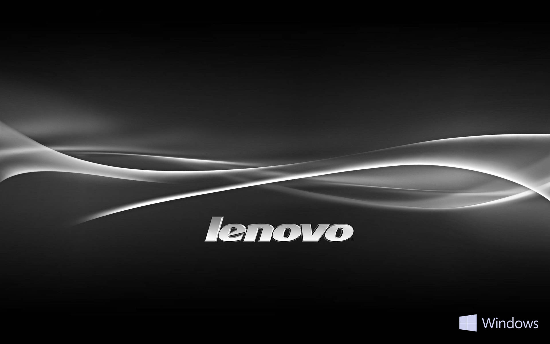 White Curved Lines Lenovo Official Wallpaper