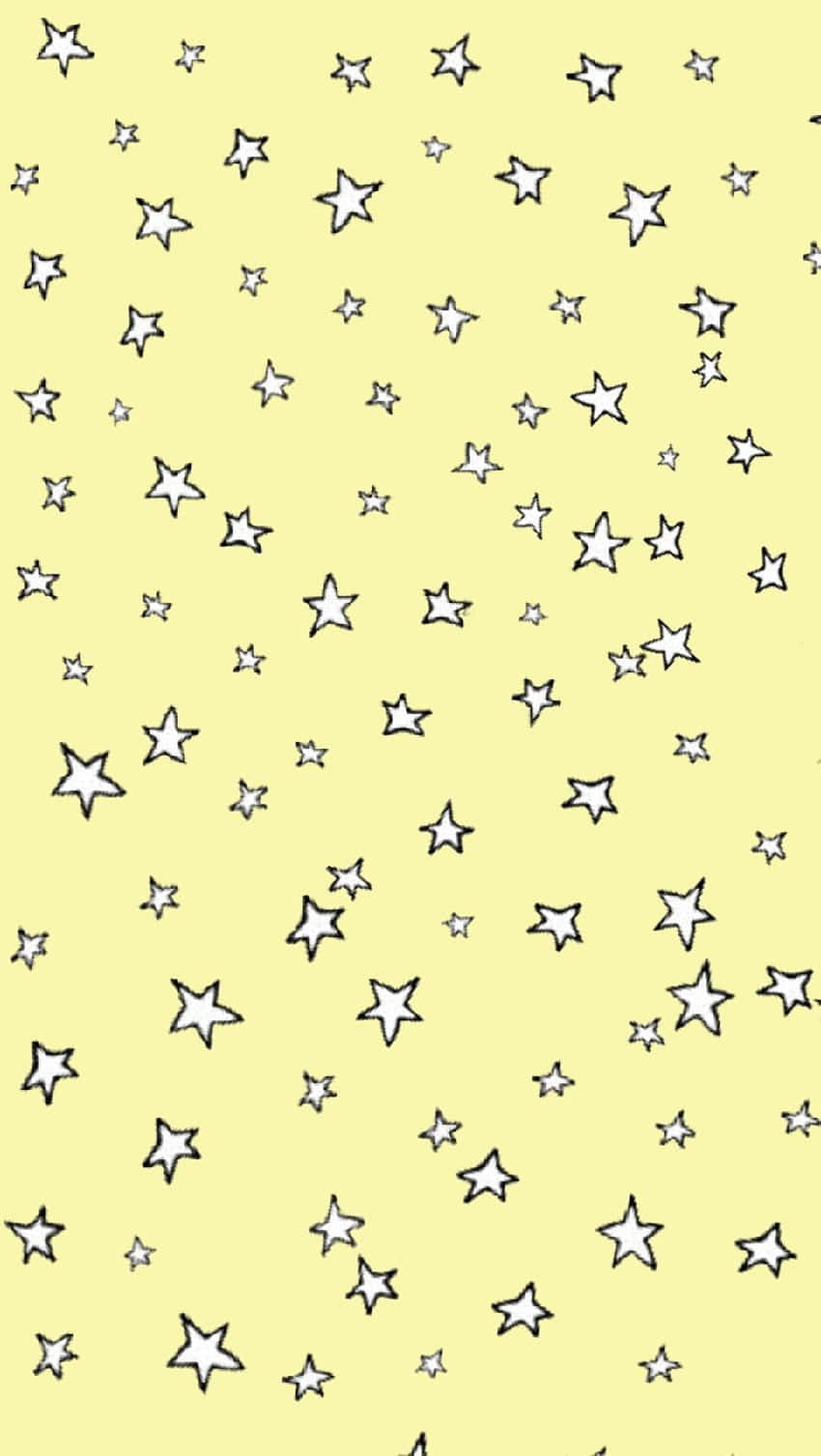 White Cute Stars Graphic Art Wallpaper
