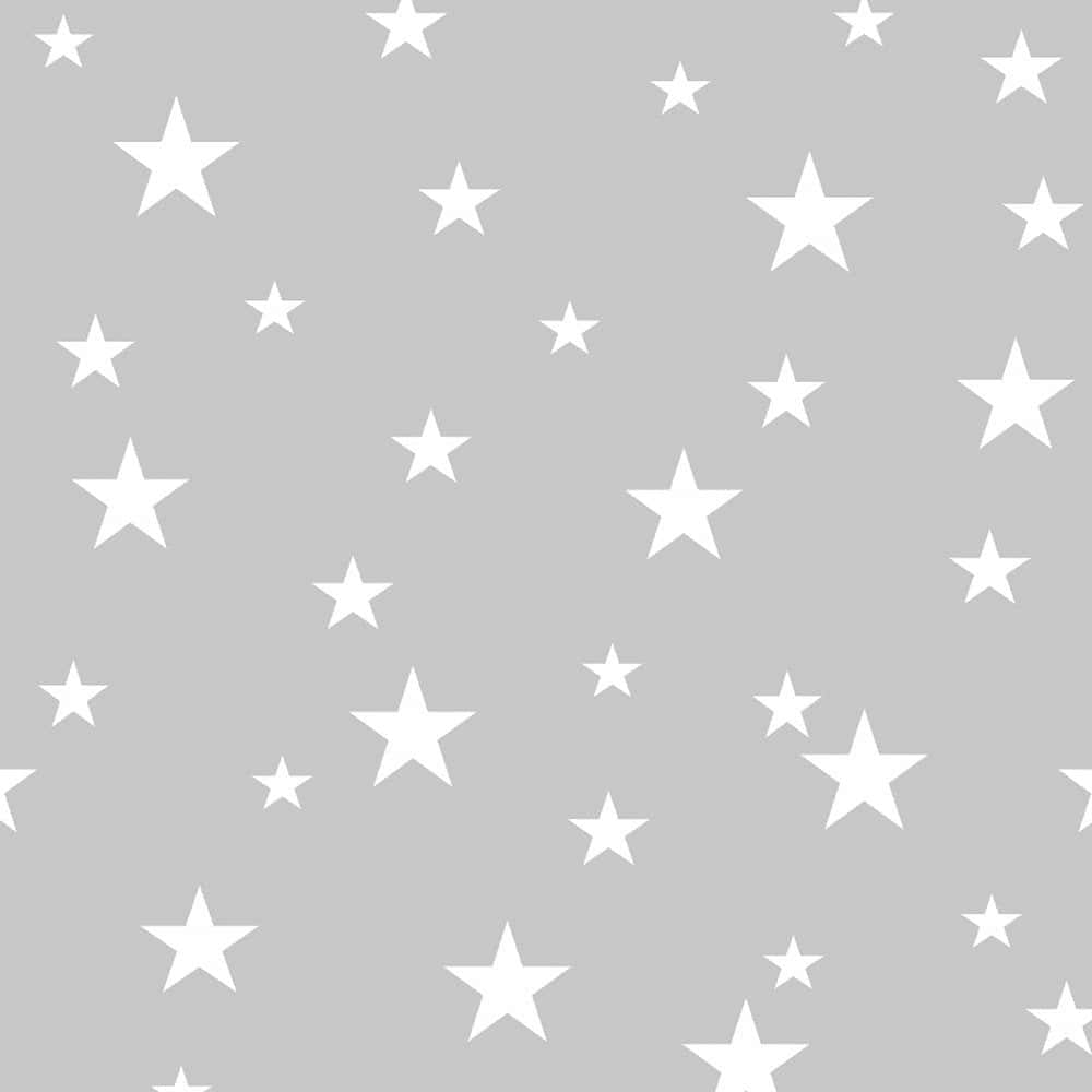 White Cute Stars Pattern Wallpaper