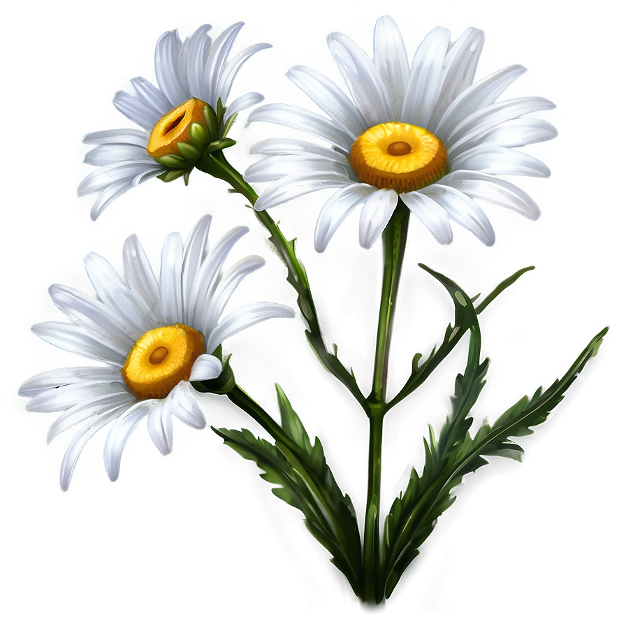 White Daisies Flowers Png 05242024 PNG