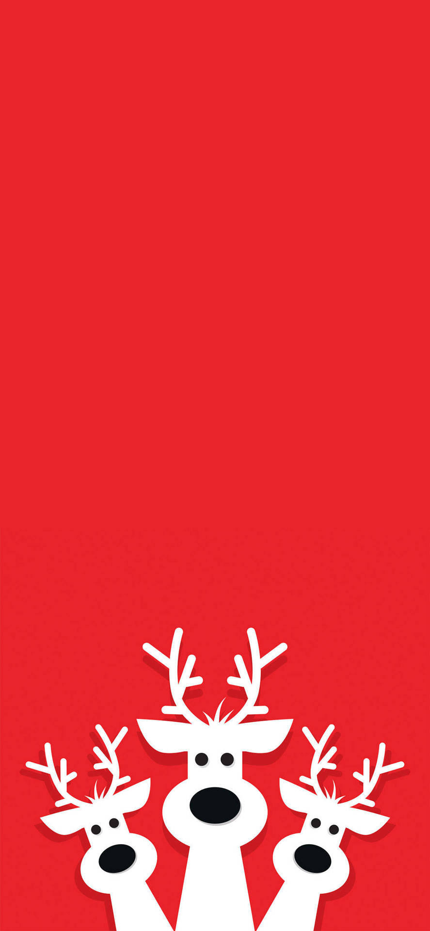 White Deer On Aesthetic Christmas Iphone Background