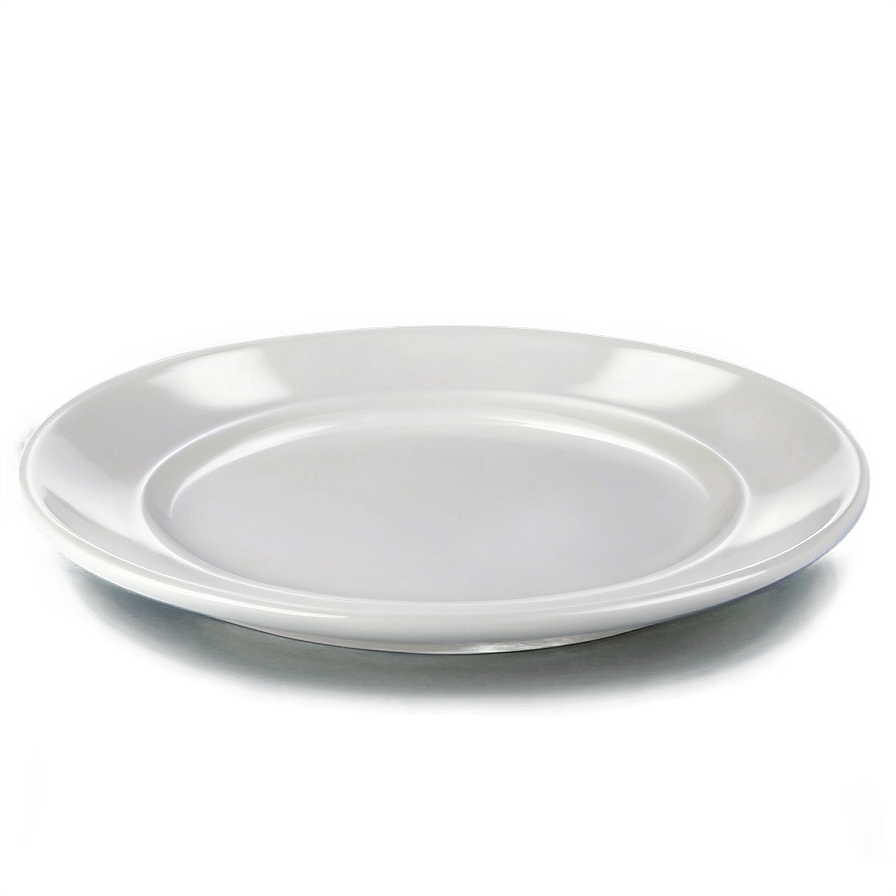 White Dessert Plate Png 06212024 PNG