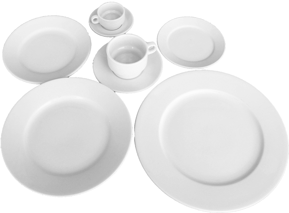 White Dinnerware Set PNG