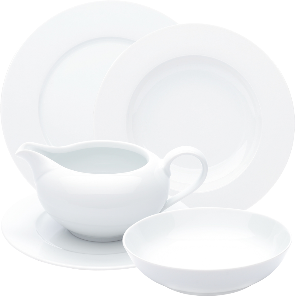 White Dinnerware Set PNG