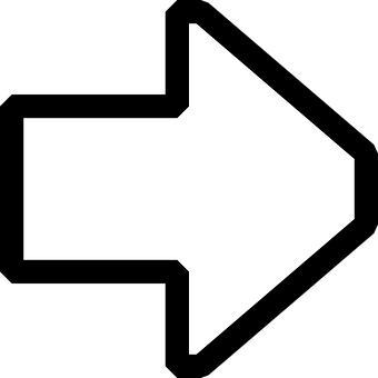 White Directional Arrow PNG