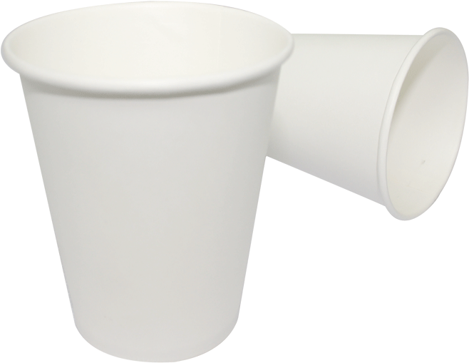 White Disposable Paper Cups PNG