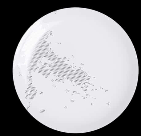 White Dotted Sphere Graphic PNG