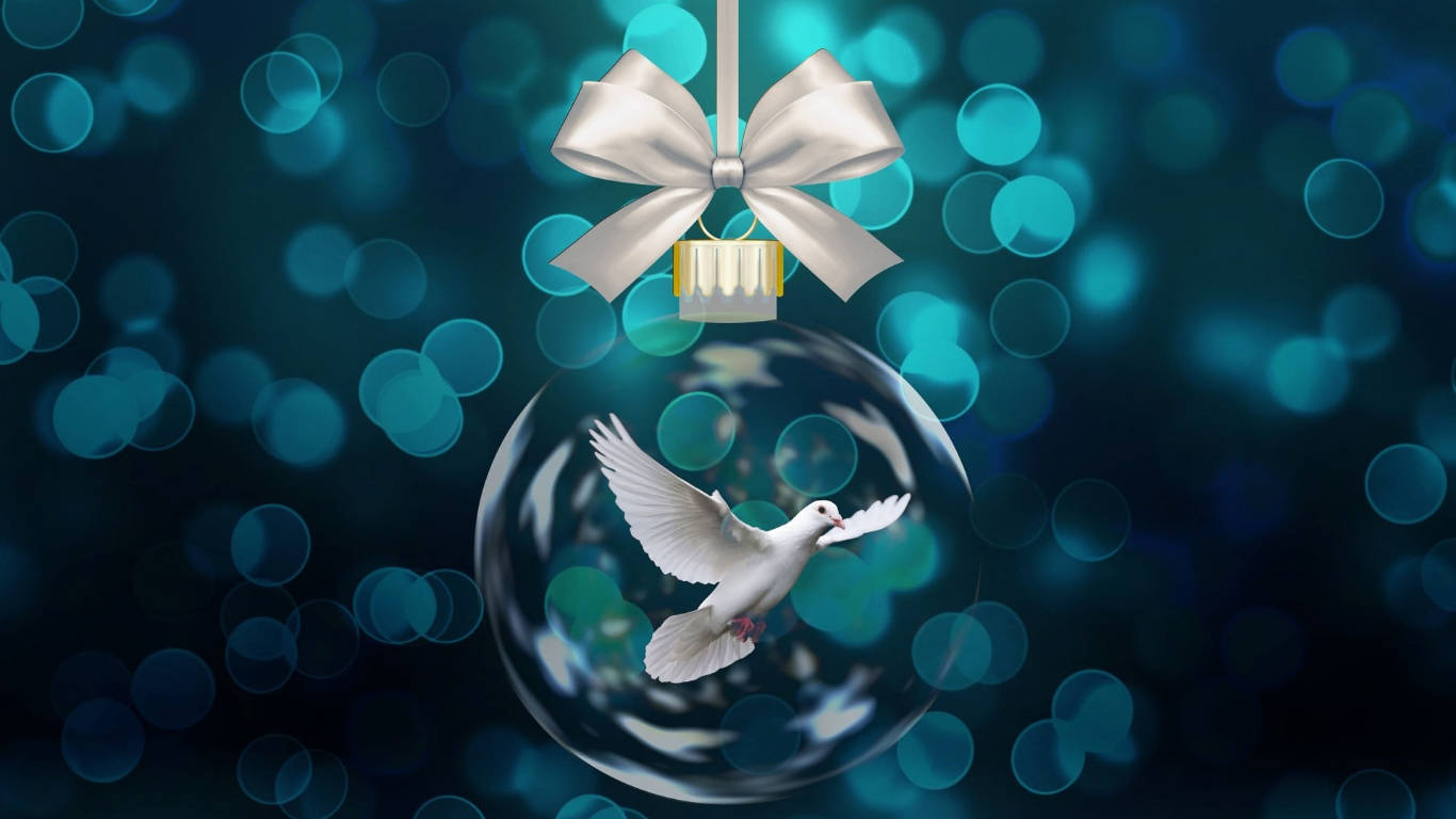 White Dove Christmas Ball